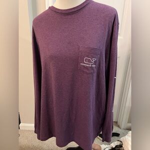 Vineyard Vines Men’s Long Sleeve Tee in Deep Purple